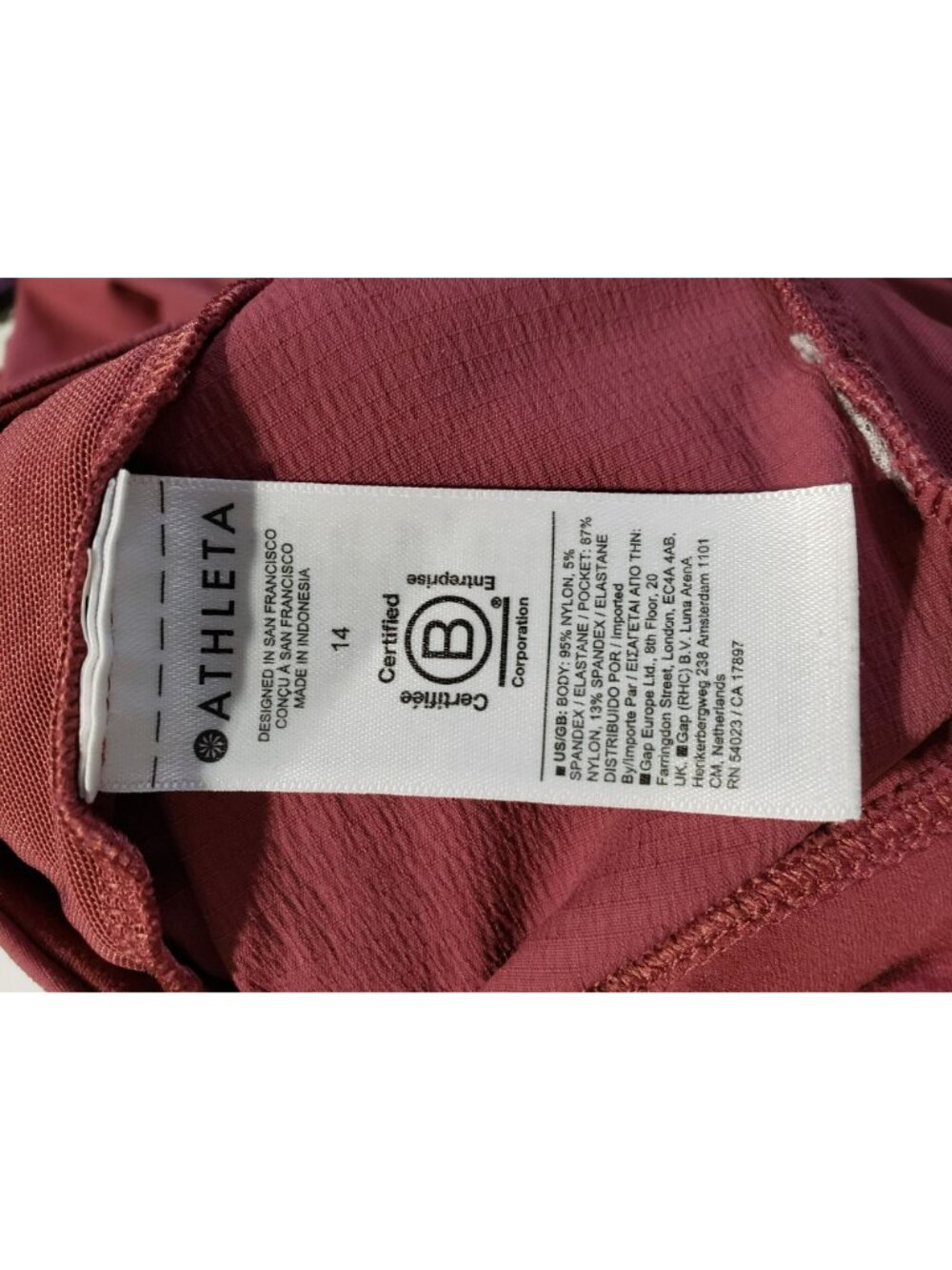 ATHLETA Trekkie North Jogger Pant Pink Berry Rose Womens 14 Mauve - Picture 6 of 12